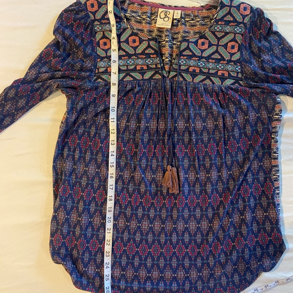 Anthropologie Embroidered Tunic Small